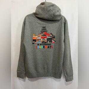 Grey Sneakerhead Colorways Graphic Pullover Hoodie Men's Medium Custom Style
